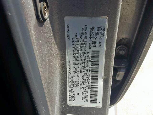 JTLKT324550173848 - 2005 TOYOTA SCION XB 灰色 照片 10