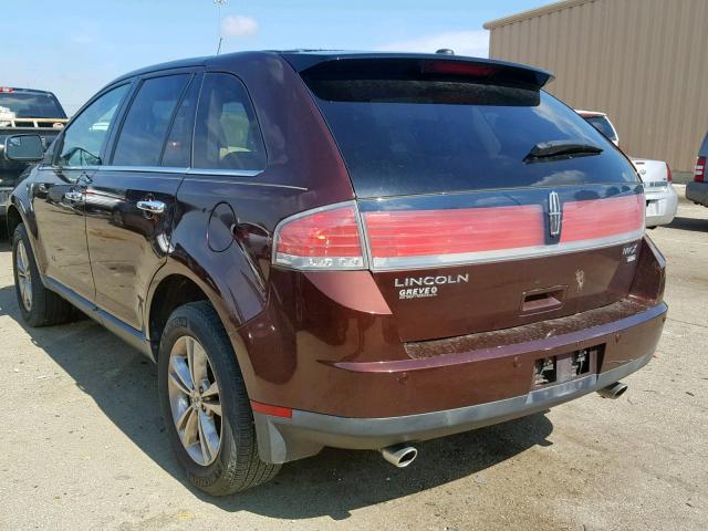 2LMDJ8JC5ABJ30037 - 2010 LINCOLN MKX BROWN photo 3