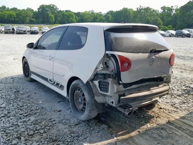 WVWEV71K37W064735 - 2007 VOLKSWAGEN NEW GTI WHITE photo 3