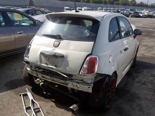 3C3CFFFH7DT752173 - 2013 FIAT 500 ABARTH WHITE photo 4