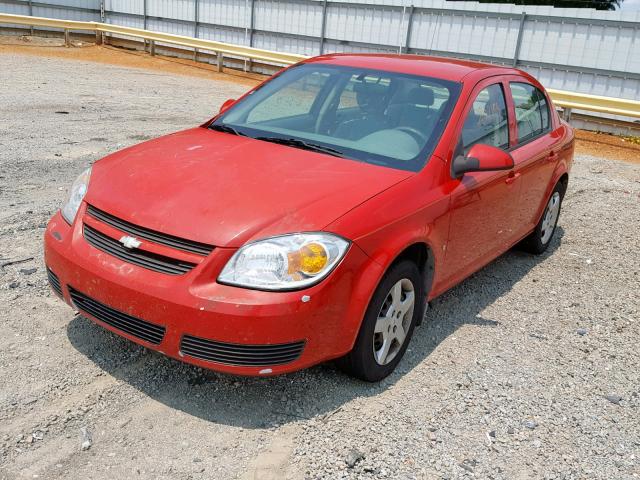 1G1AL55F777138568 - 2007 CHEVROLET COBALT LT RED photo 2