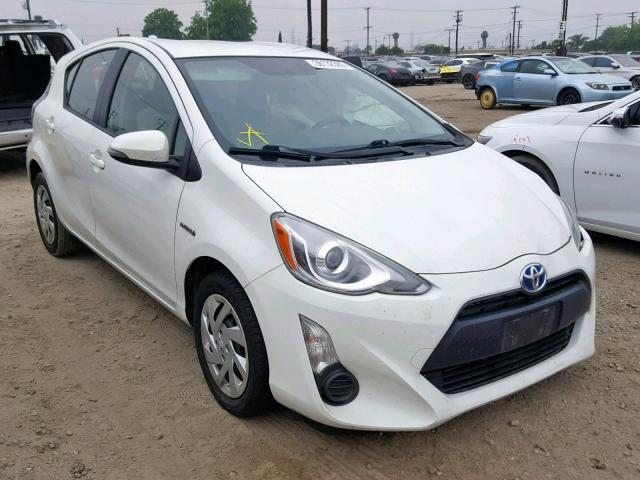 JTDKDTB36F1585983 - 2015 TOYOTA PRIUS C WHITE photo 1