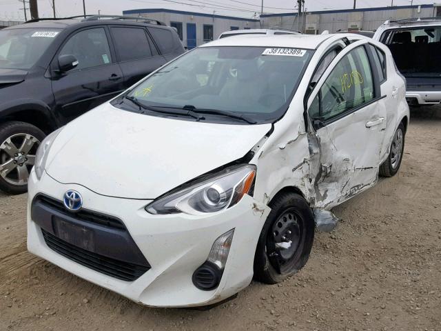 JTDKDTB36F1585983 - 2015 TOYOTA PRIUS C WHITE photo 2