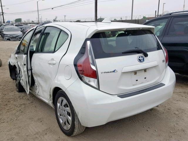 JTDKDTB36F1585983 - 2015 TOYOTA PRIUS C WHITE photo 3