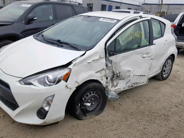 JTDKDTB36F1585983 - 2015 TOYOTA PRIUS C WHITE photo 9