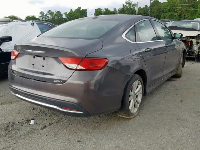 1C3CCCAB2FN602680 - 2015 CHRYSLER 200 LIMITE GRAY photo 4