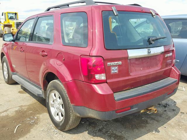 4F2CZ96178KM08471 - 2008 MAZDA TRIBUTE S RED photo 3