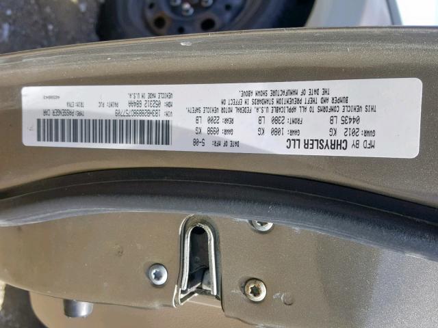 1B3HB28B98D757709 - 2008 DODGE CALIBER TAN photo 10