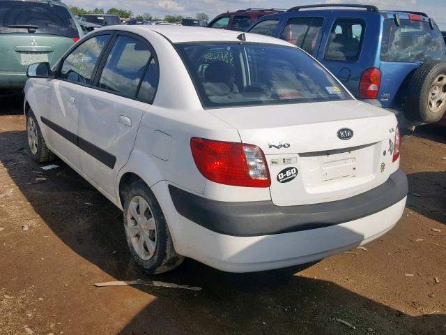 KNADE123266077794 - 2006 KIA RIO WHITE photo 3