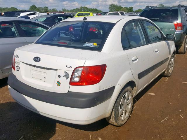 KNADE123266077794 - 2006 KIA RIO WHITE photo 4