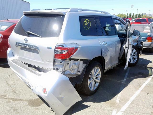 JTEJW3EH9A2040839 - 2010 TOYOTA HIGHLANDER SILVER photo 4