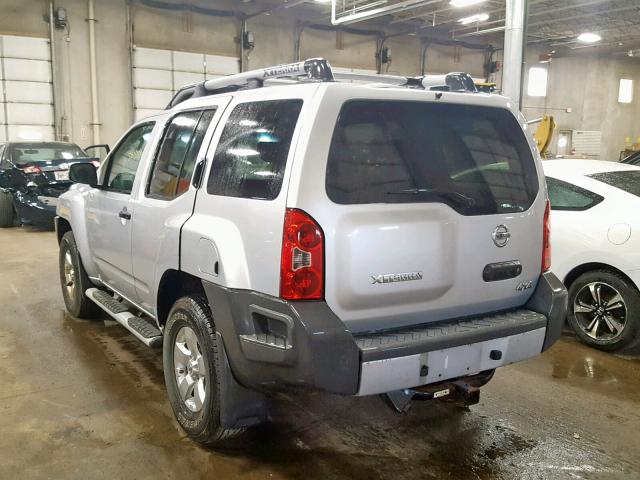 5N1AN08W09C501511 - 2009 NISSAN XTERRA OFF SILVER photo 3