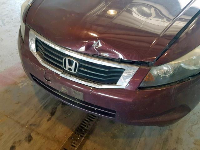 1HGCP2F88AA111023 - 2010 HONDA ACCORD EXL BURGUNDY photo 9