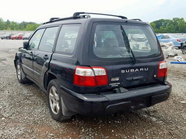 JF1SF65602H746286 - 2002 SUBARU FORESTER S BLACK photo 3