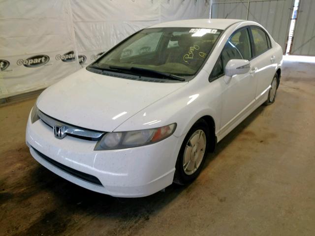 JHMFA36296S012953 - 2006 HONDA CIVIC HYBR WHITE photo 2