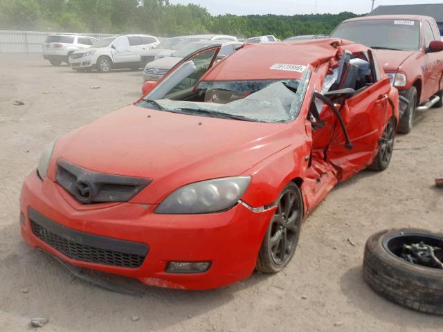 JM1BK343881793921 - 2008 MAZDA 3 HATCHBAC RED photo 2