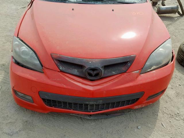 JM1BK343881793921 - 2008 MAZDA 3 HATCHBAC RED photo 7