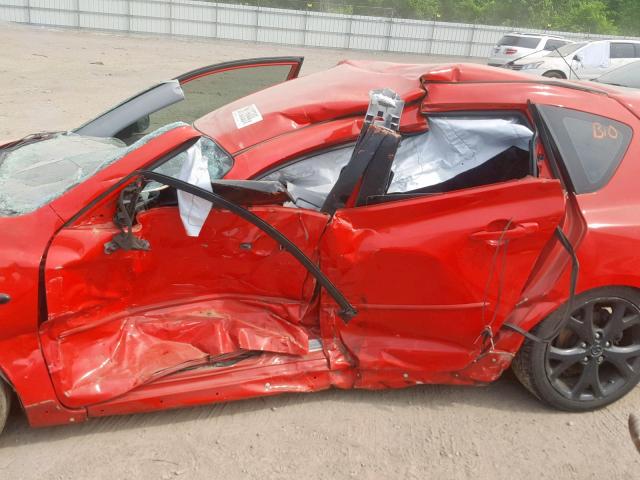 JM1BK343881793921 - 2008 MAZDA 3 HATCHBAC RED photo 9