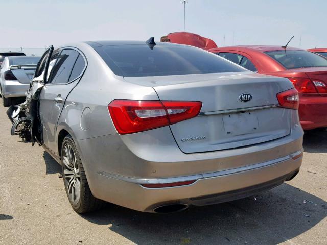 KNALN4D76E5133690 - 2014 KIA CADENZA PR SILVER photo 3