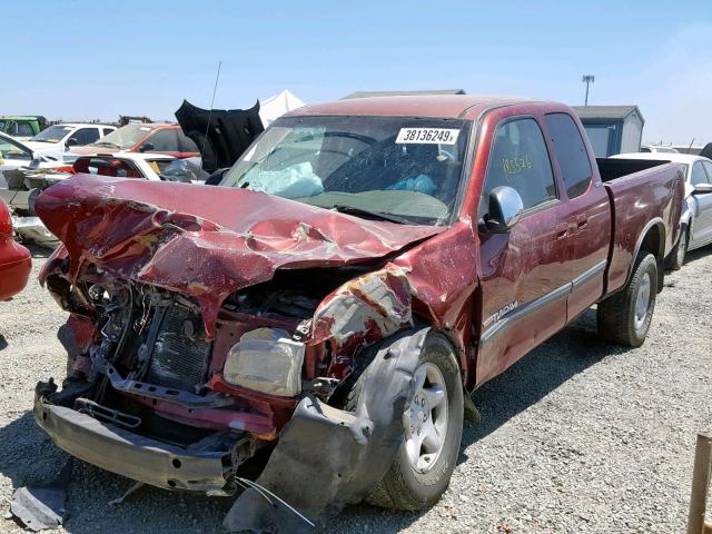 5TBBT44154S454749 - 2004 TOYOTA TUNDRA ACC BURGUNDY photo 2