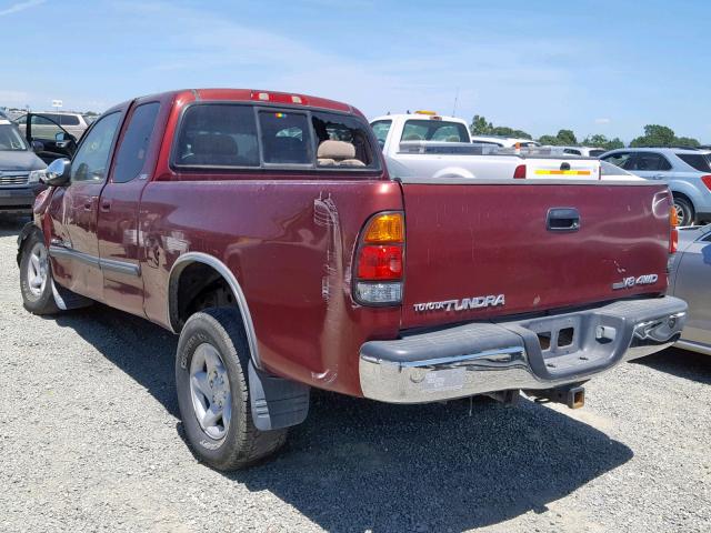 5TBBT44154S454749 - 2004 TOYOTA TUNDRA ACC BURGUNDY photo 3