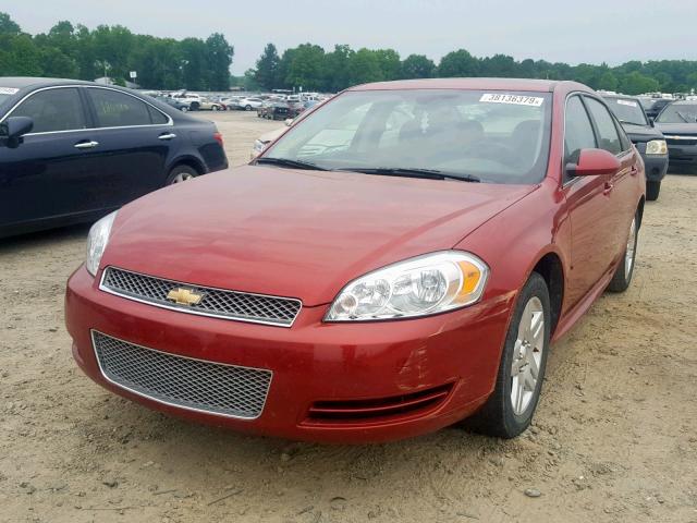 2G1WB5E31E1181540 - 2014 CHEVROLET IMPALA LIM RED photo 2