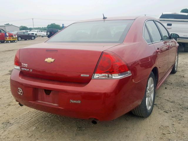 2G1WB5E31E1181540 - 2014 CHEVROLET IMPALA LIM RED photo 4