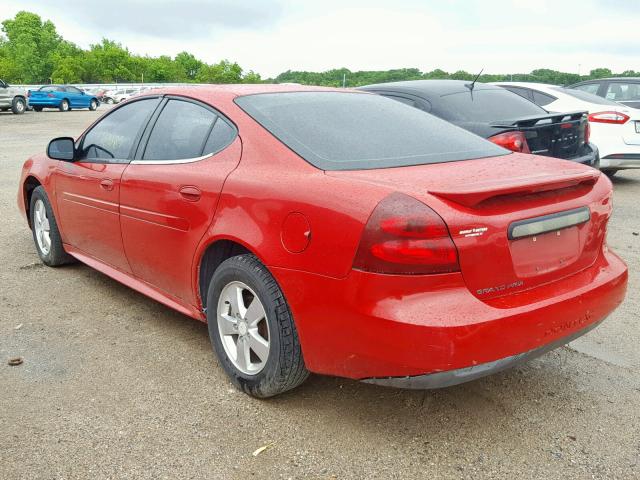 2G2WP552281118827 - 2008 PONTIAC GRAND PRIX RED photo 3