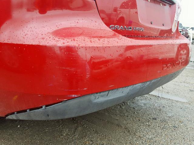 2G2WP552281118827 - 2008 PONTIAC GRAND PRIX RED photo 9