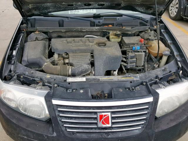 1G8AL55F57Z131592 - 2007 SATURN ION LEVEL BLACK photo 7