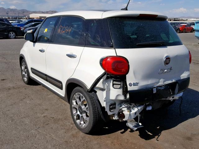 ZFBCFADH4EZ008125 - 2014 FIAT 500L TREKK WHITE photo 3