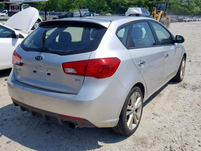 KNAFW5A33B5437783 - 2011 KIA FORTE SX SILVER photo 4