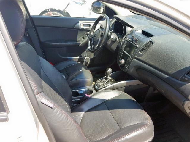 KNAFW5A33B5437783 - 2011 KIA FORTE SX SILVER photo 5