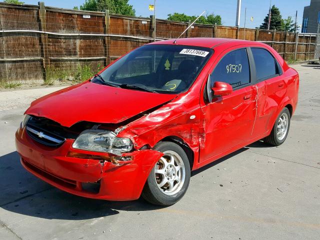 KL1TD52615B422250 - 2005 CHEVROLET AVEO BASE Qırmızı foto 2