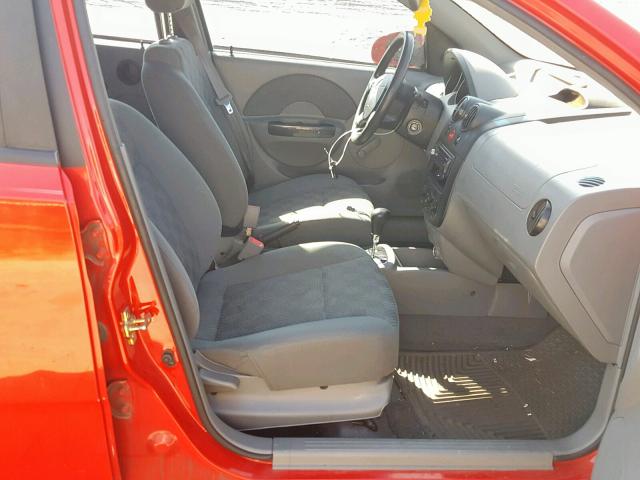 KL1TD52615B422250 - 2005 CHEVROLET AVEO BASE Qırmızı foto 5