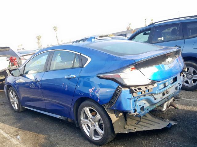 1G1RC6S50HU143621 - 2017 CHEVROLET VOLT LT BLUE photo 3