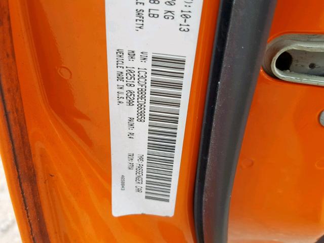 1C3CDFBB9ED669858 - 2014 DODGE DART SXT ORANGE photo 10