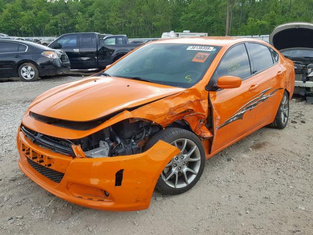 1C3CDFBB9ED669858 - 2014 DODGE DART SXT ORANGE photo 2