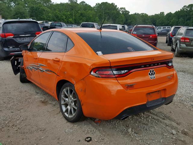 1C3CDFBB9ED669858 - 2014 DODGE DART SXT ORANGE photo 3