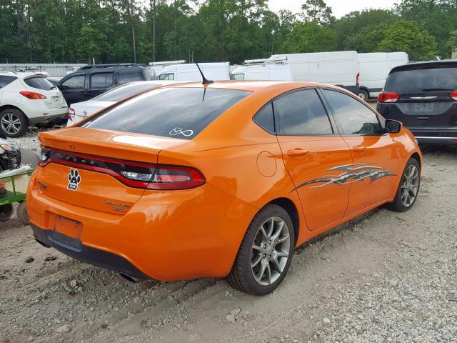 1C3CDFBB9ED669858 - 2014 DODGE DART SXT ORANGE photo 4