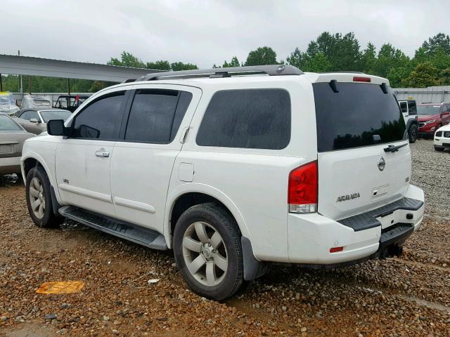 5N1BA08CX8N601480 - 2008 NISSAN ARMADA SE WHITE photo 3