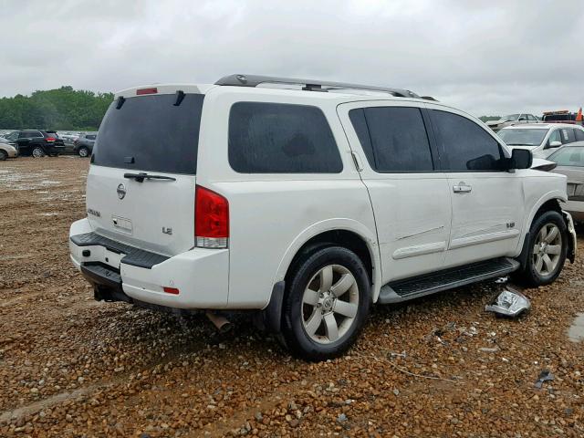 5N1BA08CX8N601480 - 2008 NISSAN ARMADA SE WHITE photo 4