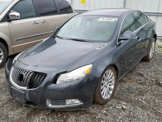 2G4GS5EV4D9172954 - 2013 BUICK REGAL PREM CHARCOAL photo 2