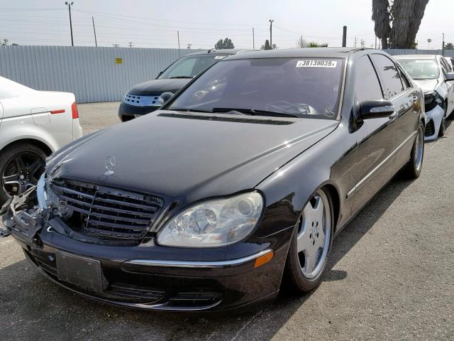 WDBNG75J54A421173 - 2004 MERCEDES-BENZ S 500 BLACK photo 2