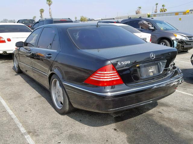 WDBNG75J54A421173 - 2004 MERCEDES-BENZ S 500 BLACK photo 3