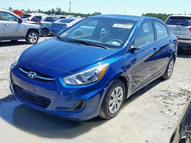 KMHCT4AE5GU062501 - 2016 HYUNDAI ACCENT SE BLUE photo 2