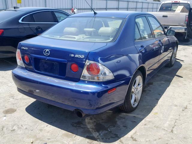 JTHBD182010028518 - 2001 LEXUS IS 300 BLUE photo 4