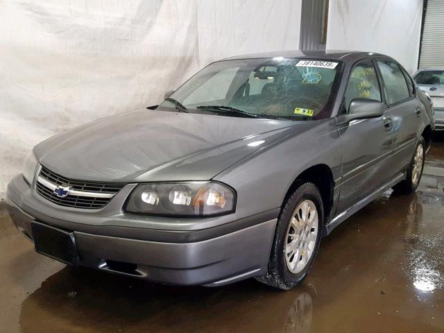 2G1WF52E249447710 - 2004 CHEVROLET IMPALA GRAY photo 2