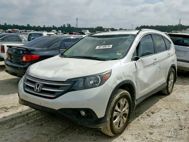 5J6RM3H7XEL041041 - 2014 HONDA CR-V EXL WHITE photo 2