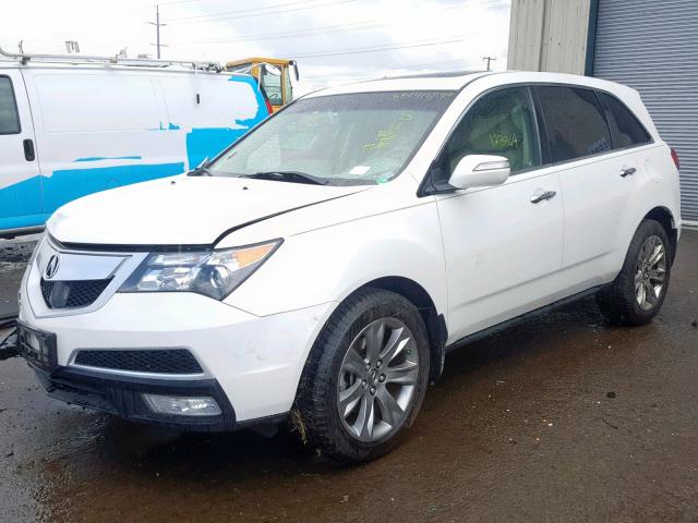 2HNYD2H65CH542202 - 2012 ACURA MDX ADVANC WHITE photo 2